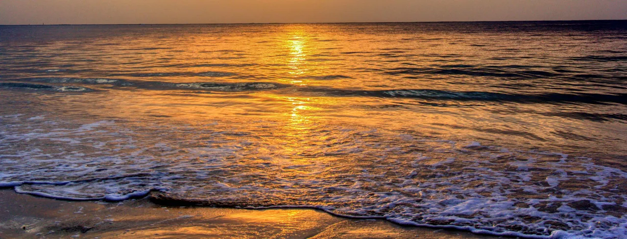 A beautiful sunset at the beach